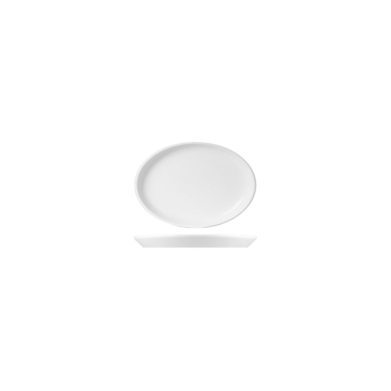 White Album Stackable Oval Plate 189x118x23mm
