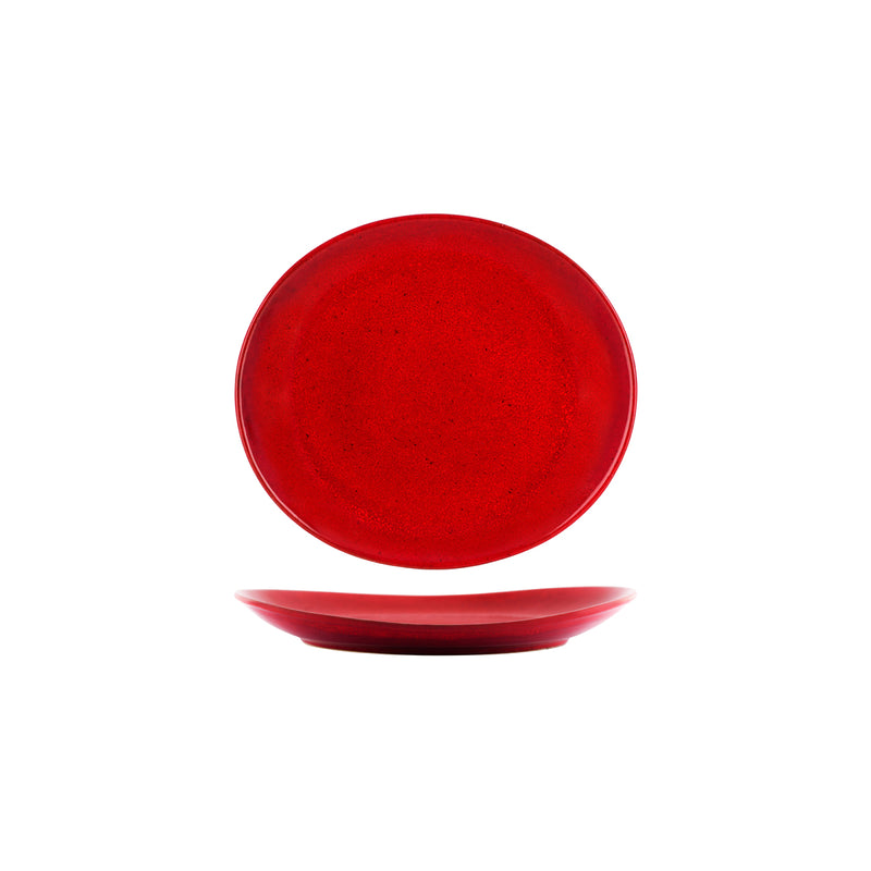 Artistica Reactive Red Oval Plate 210x190mm