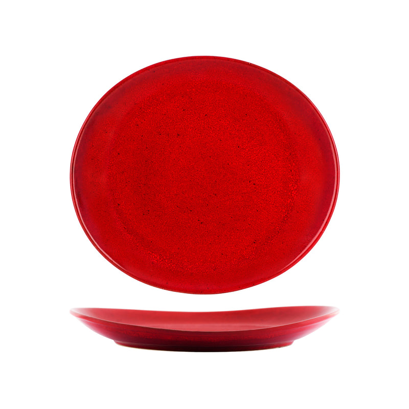 Artistica Reactive Red Oval Plate 295x250mm
