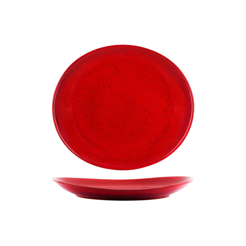Artistica Reactive Red Oval Plate 250x220mm