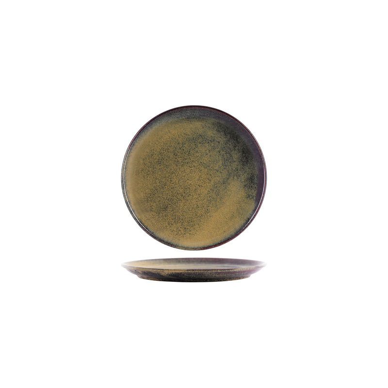 Artistica Reactive Brown Round Plate 220mm