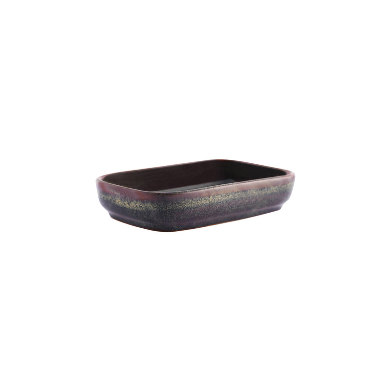 Artistica Reactive Brown Rectangular Dish 170x105x40mm