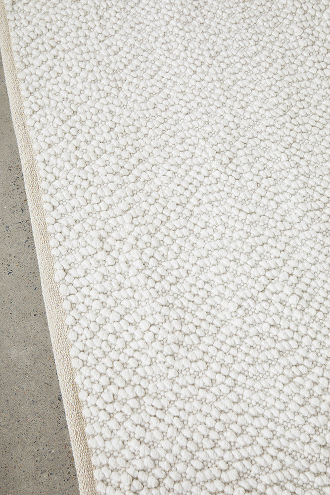 Boucle White Rug