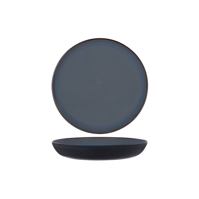 Terres De Reves Misty Grey/Dark Blue Round Pasta Plate 235x45mm