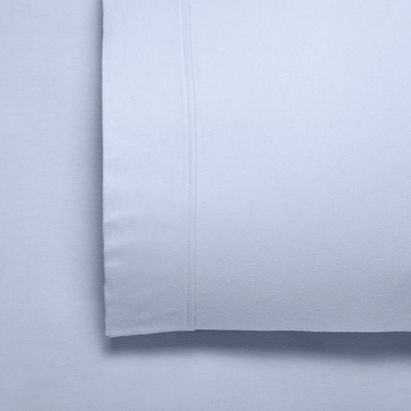 Fletcher 170gsm Cotton Twill Flannelette Sheet Set - Steel Blue