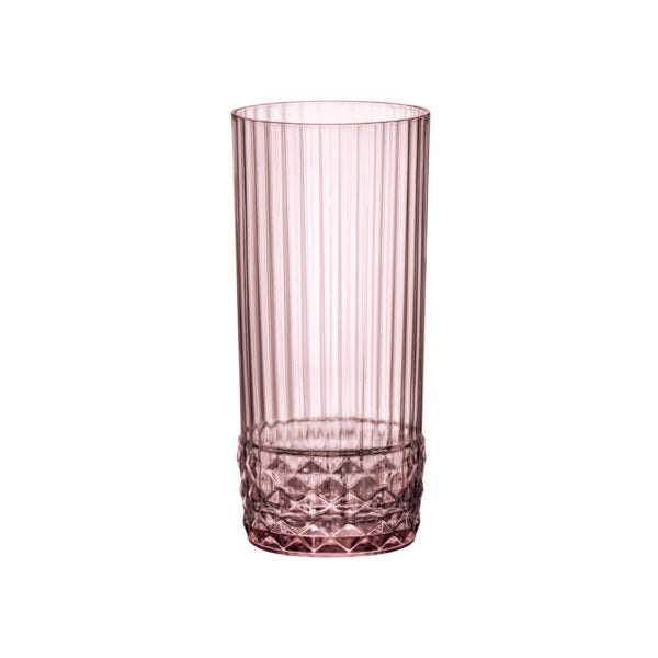 America 20's Cooler Glass Lilac Rose 490ml