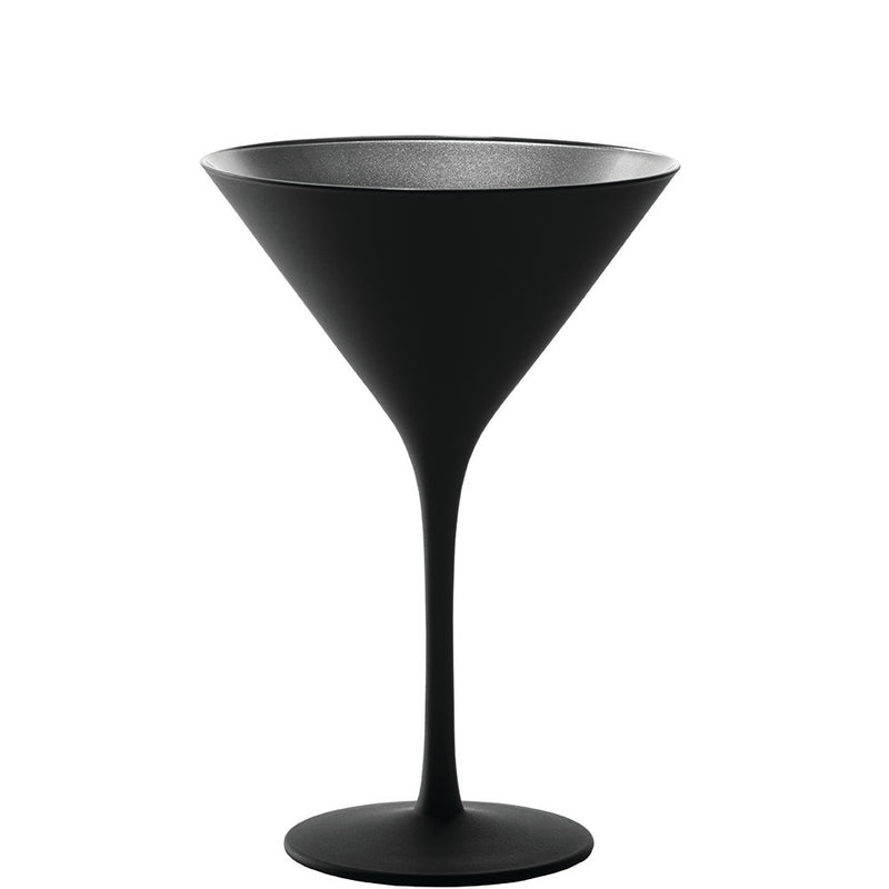 Stolzle Olympic Matt Black & Silver Cocktail Glass 240ml