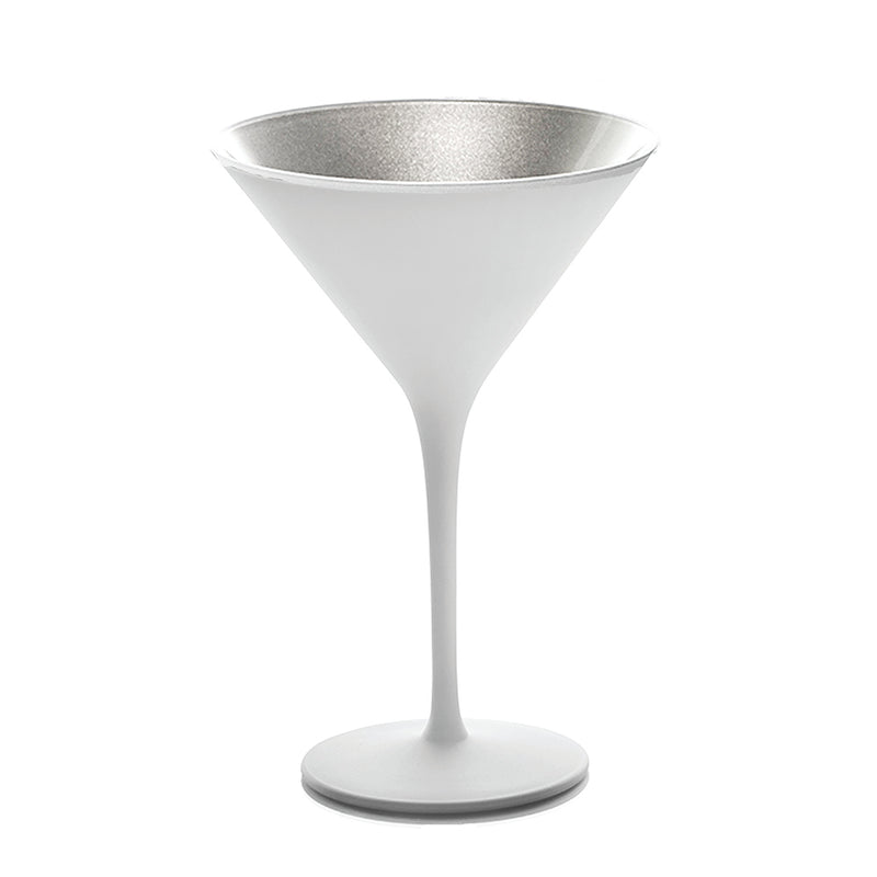 Stolzle Olympic Matt White & Silver Glass 240ml