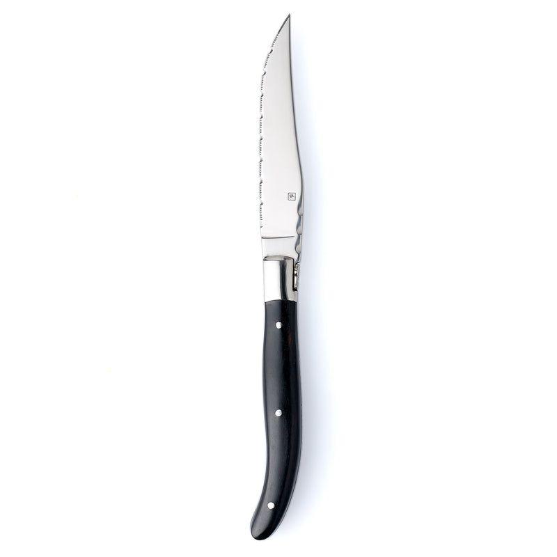 Paris Steak Knife S/S Black Pakkawood, Pointed Tip