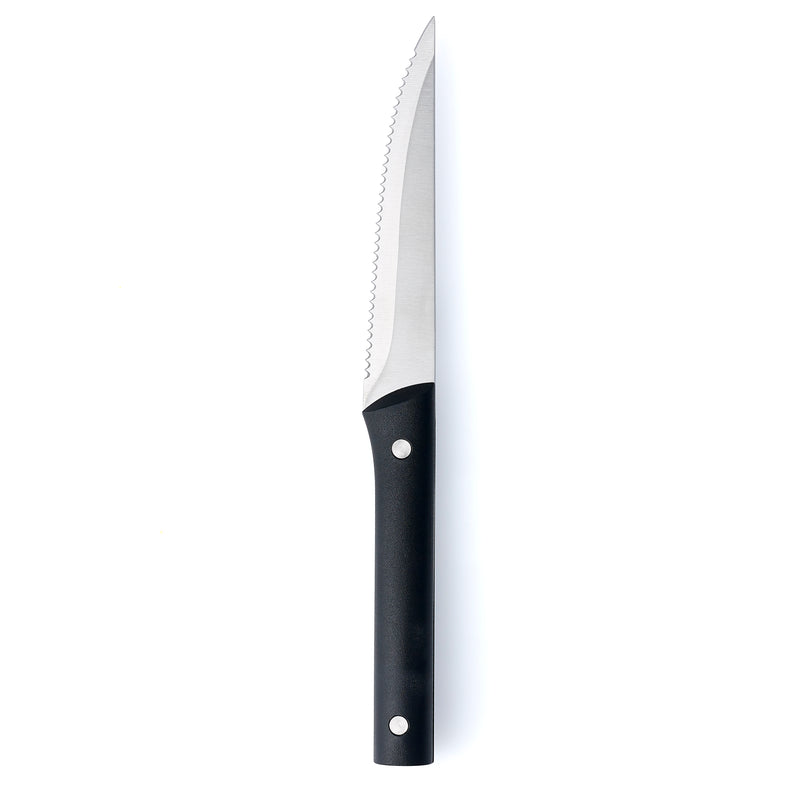 Tempo Steak Knife S/S Black Handle Pointed Tip