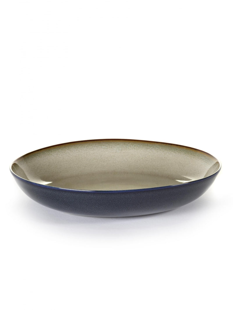 Grey/Dark Blue Round Plasta Plate 235x45mm
