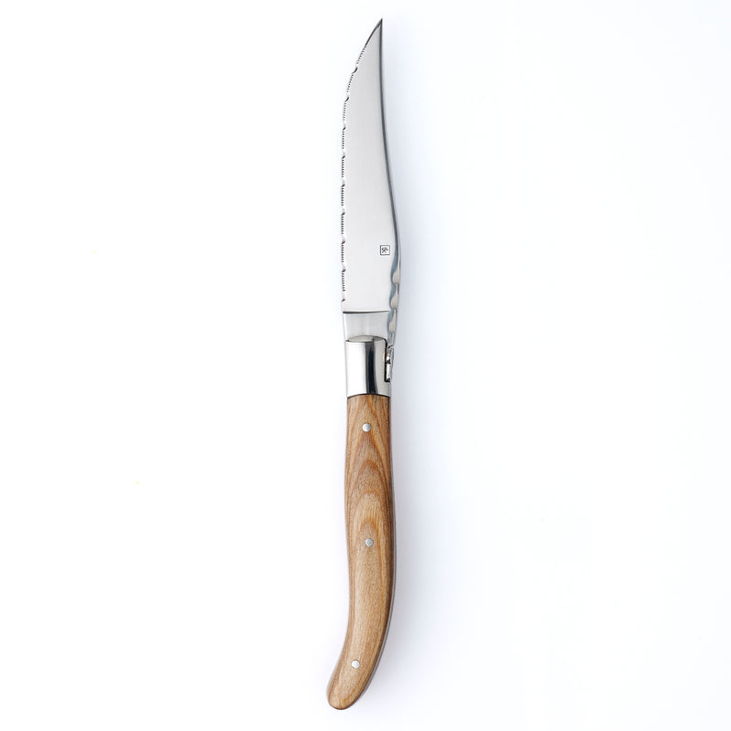 Paris Steak Knife S/S Wood Pakkawood Pointed Tip