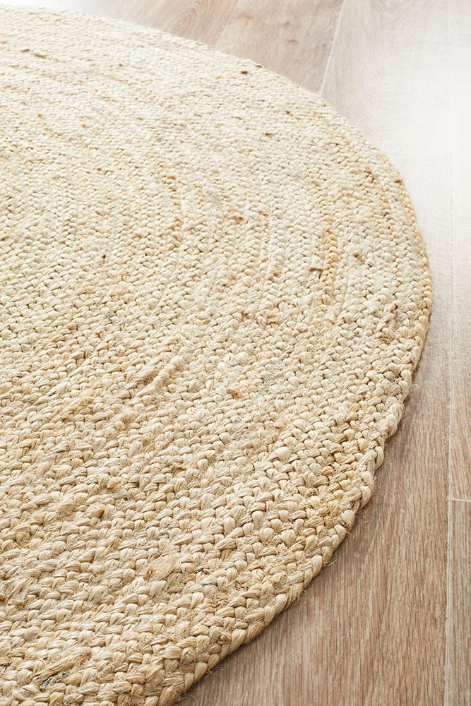 Jute Natural Bleached Round Rug
