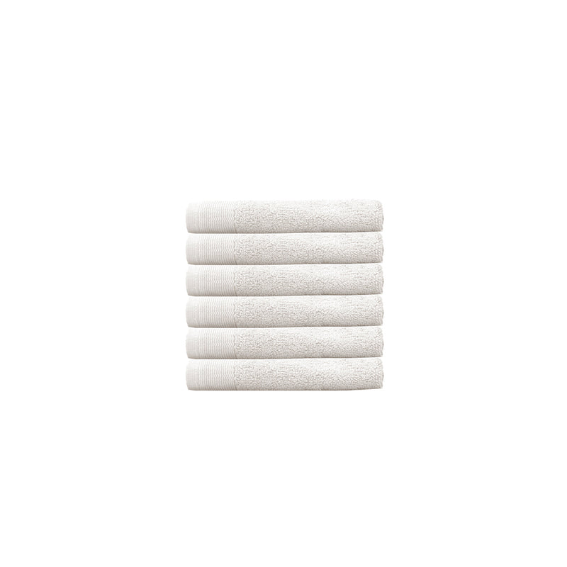 Elvire Face Washer - 6 Pack - Ivory