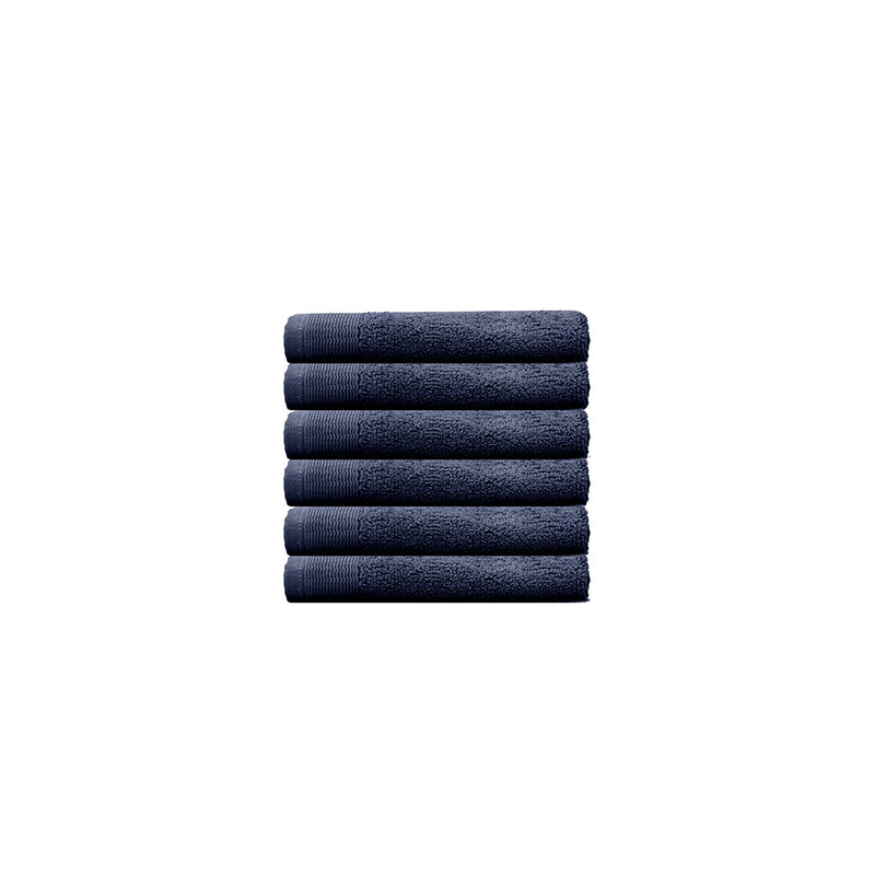 Elvire Face Washer - 6 Pack - Navy