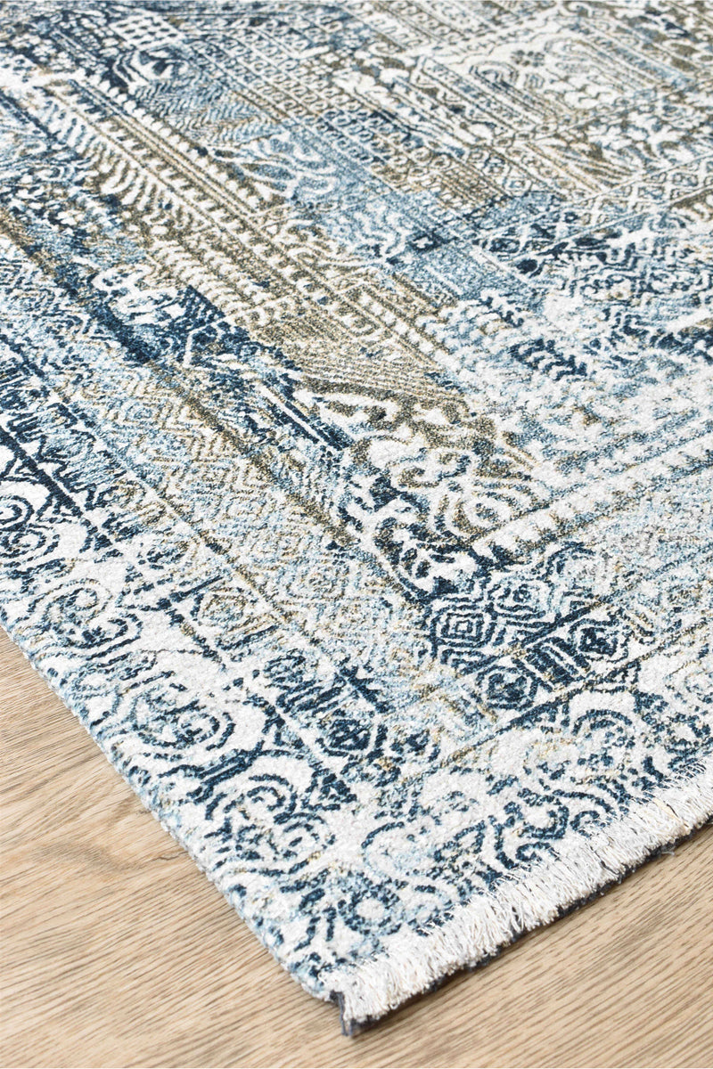 Ripper Abstract Blue Rug