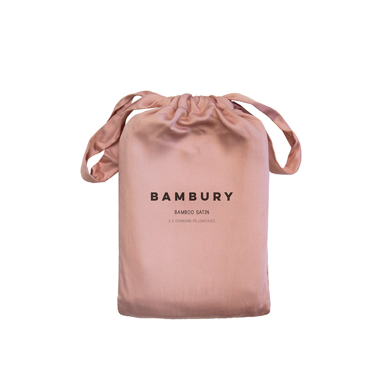 Bamboo Satin Pillowcase - 2 Pack - Rose Pink