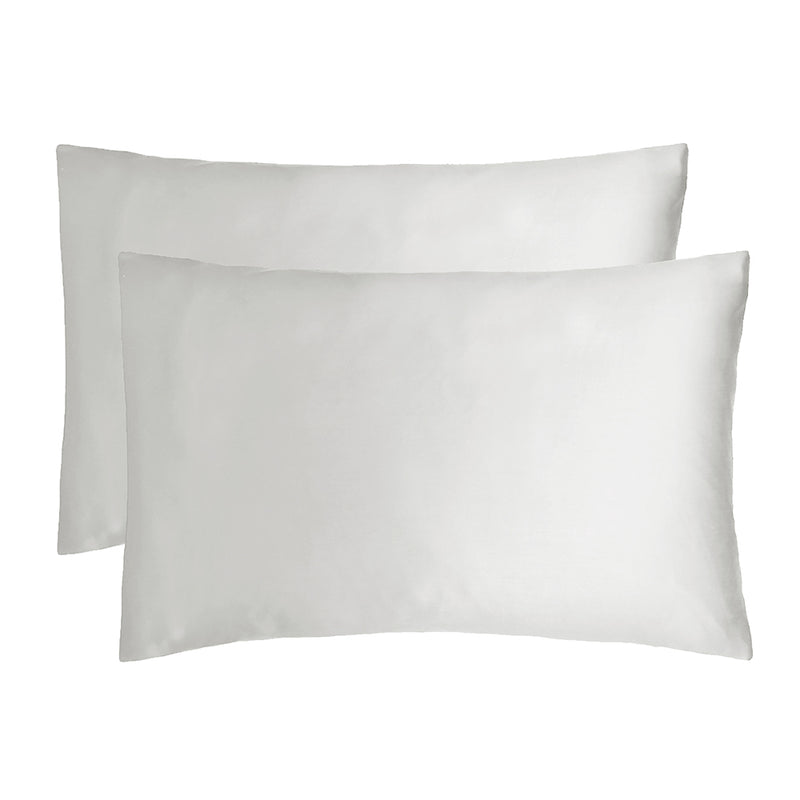 Bamboo Satin Pillowcase - 2 Pack - Silver
