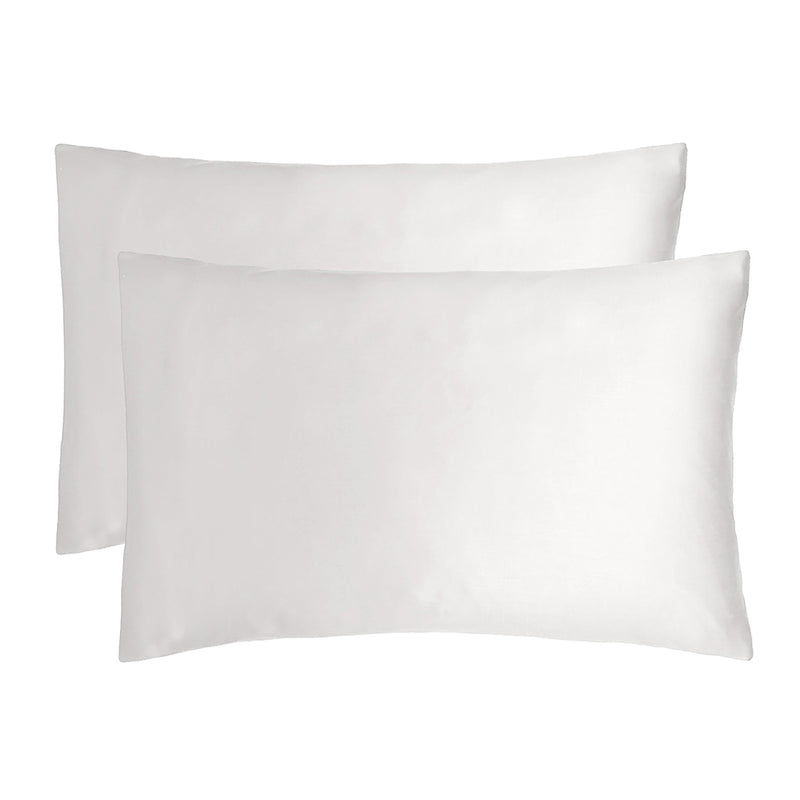 Bamboo Satin Pillowcase - 2 Pack - White