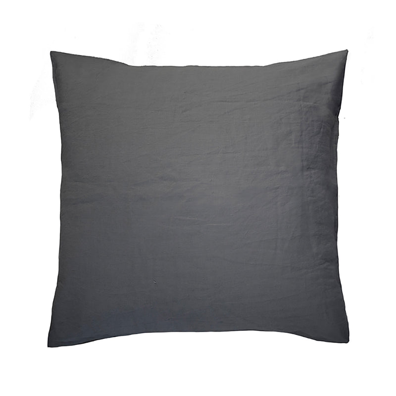 Linen Euro Pillowcase - Charcoal