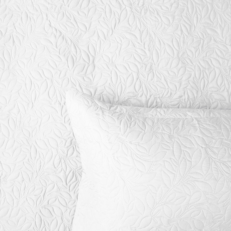 Botanica Embossed Coverlet Set - White