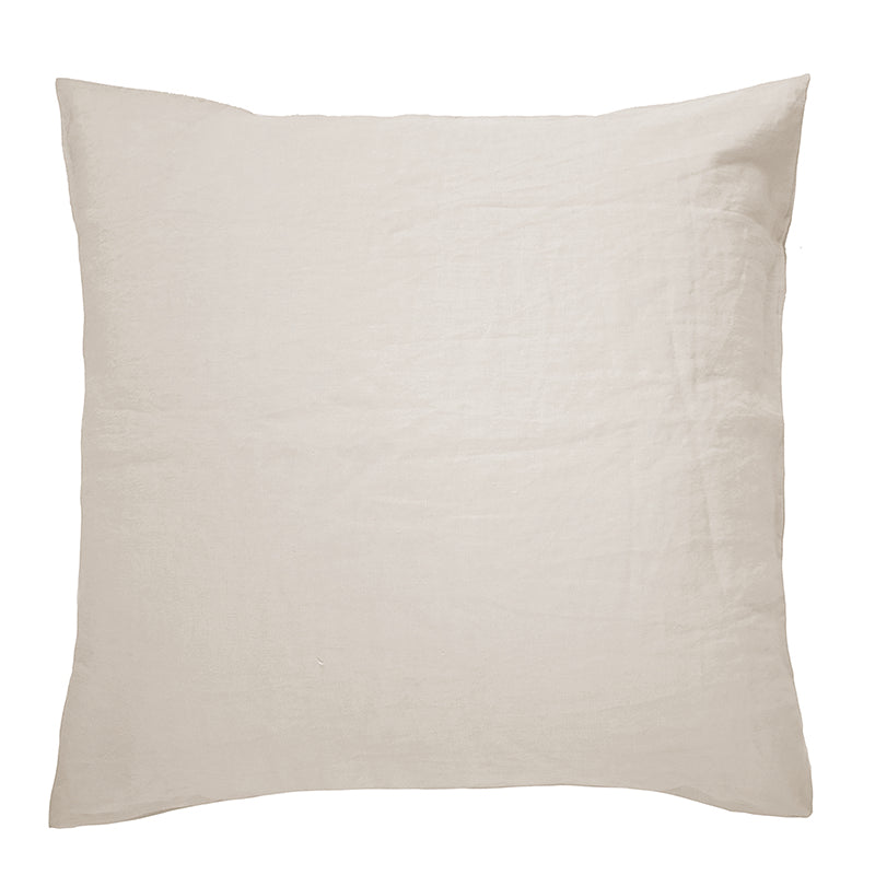 Linen Euro Pillowcase - Pebble