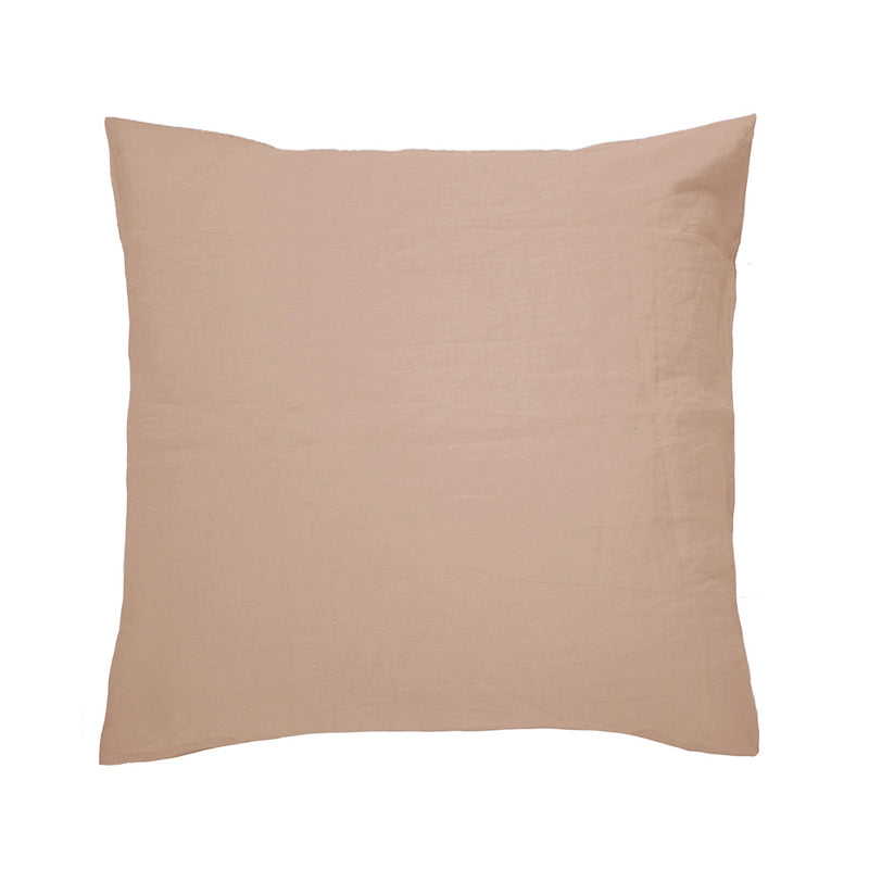 Linen Euro Pillowcase - Tea Rose