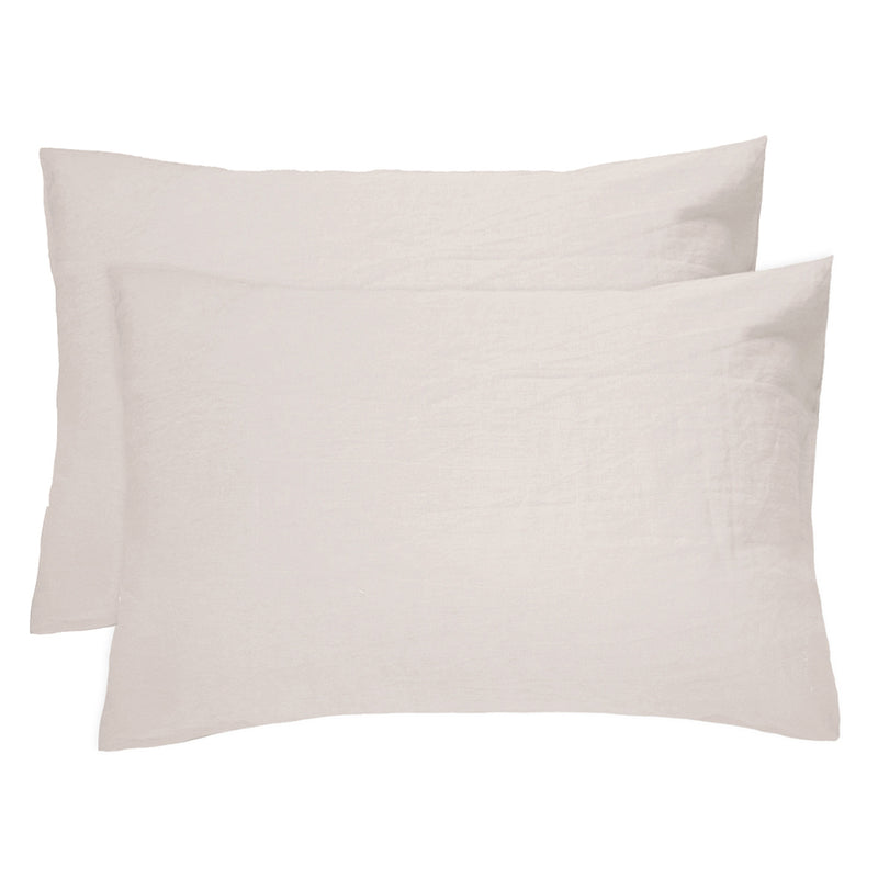 Linen Pillowcase - 2 Pack - Pebble