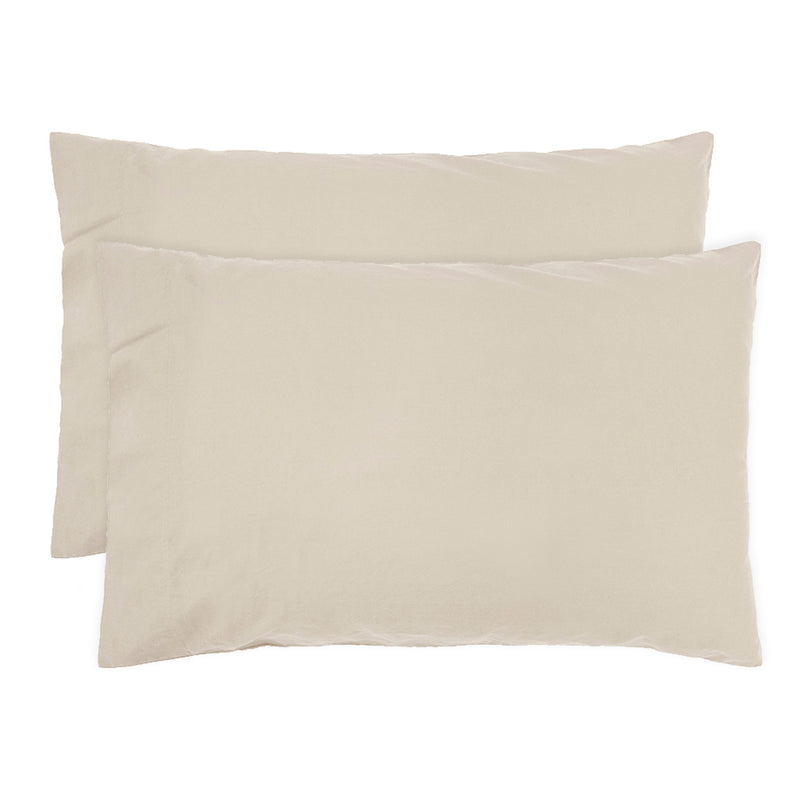 Temple Organic Cotton Pillowcase - 2 Pack - Pebble