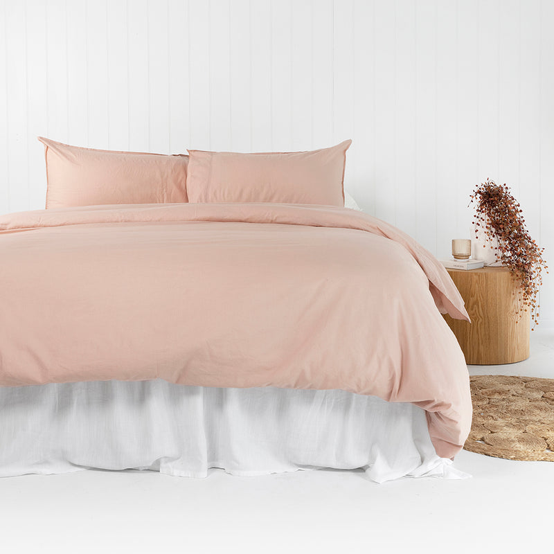 Temple Organic Cotton Quilt Cover Set - Rosewater