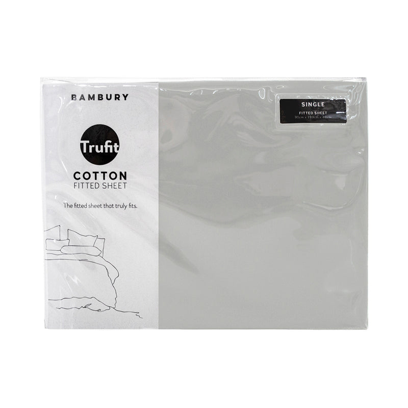 TRUFit Wide Elastic Fitted Sheet - Silver