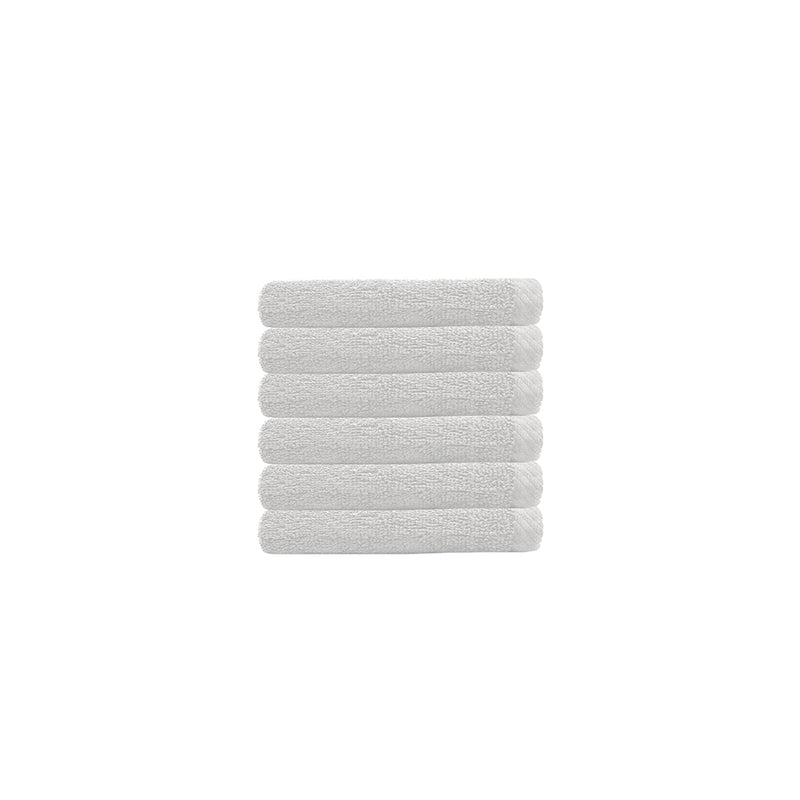 Chateau Face Washer - 6 Pack - White