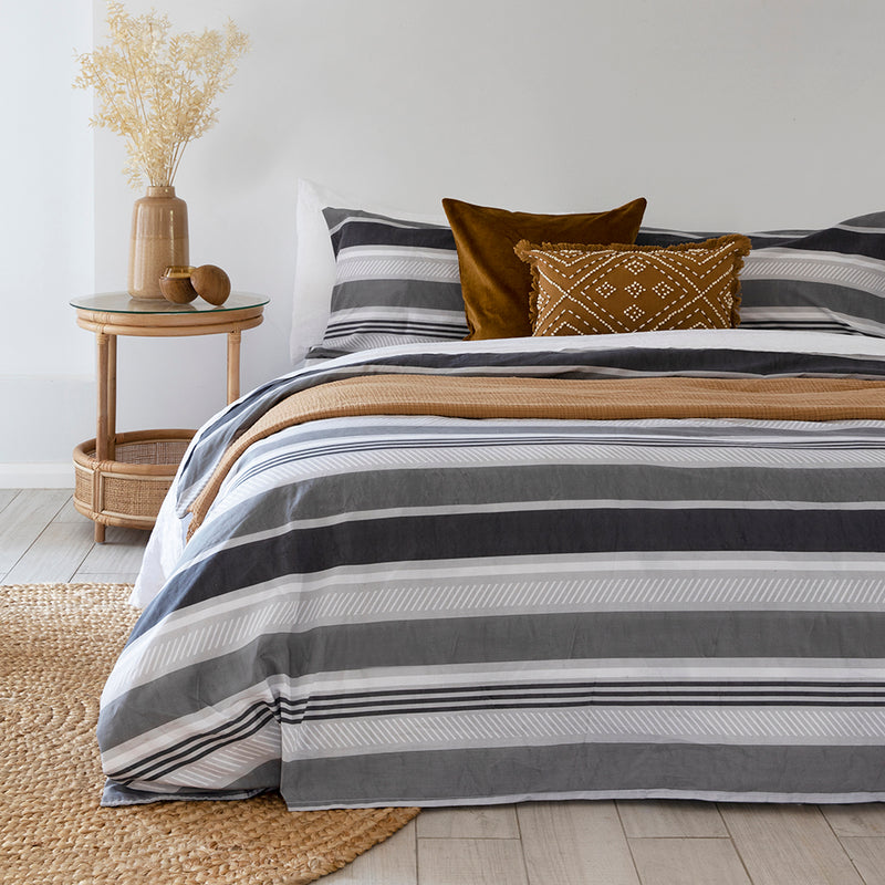 Indiana Grey Quilt Cover Set