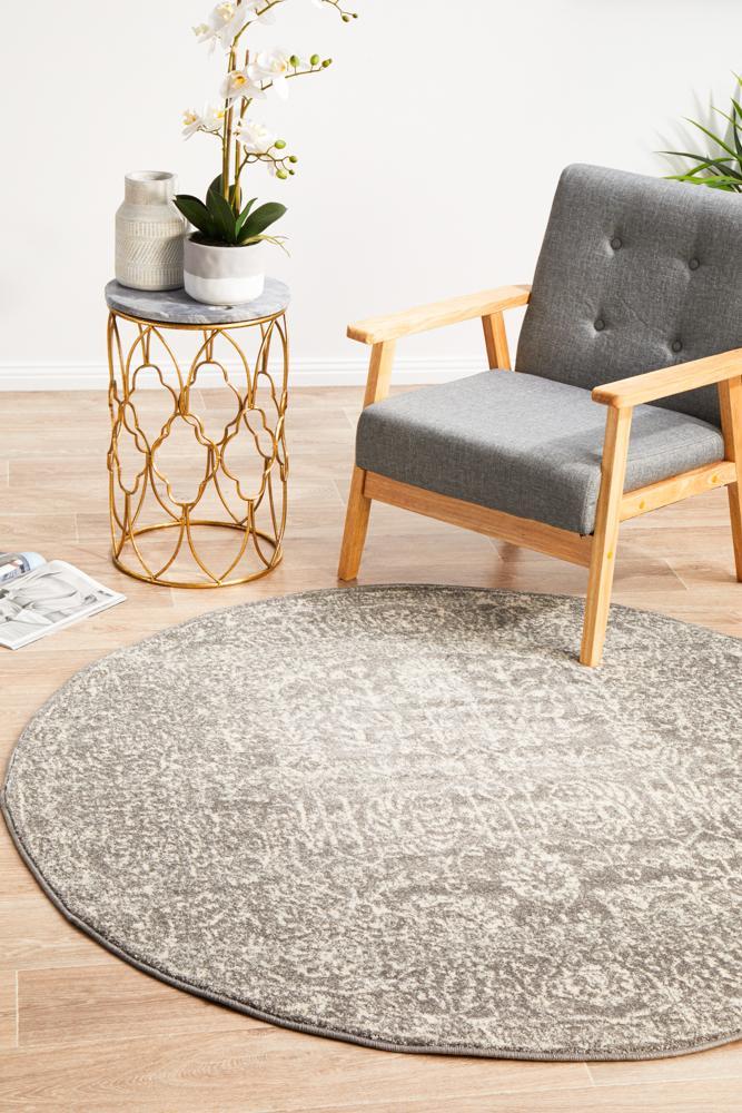 Homage Grey Round Rug