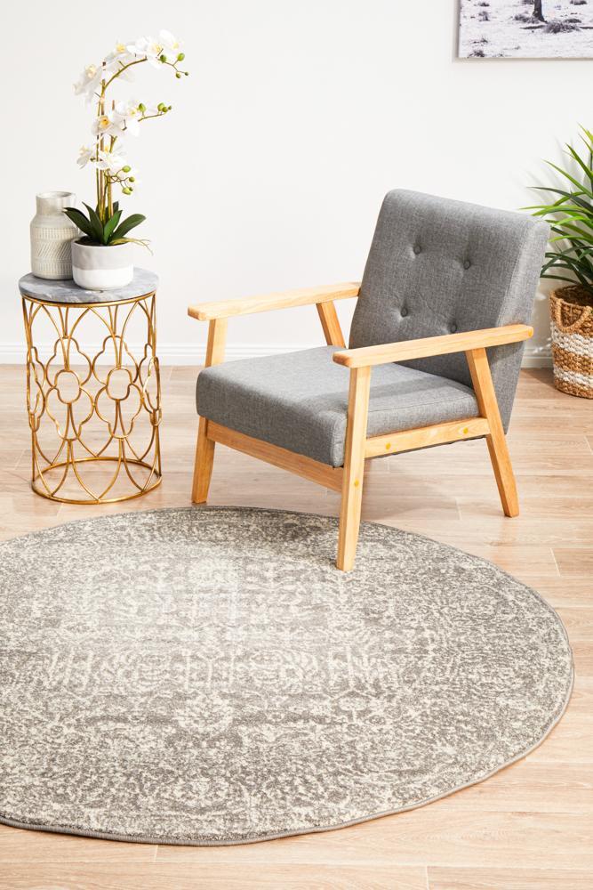 Homage Grey Round Rug