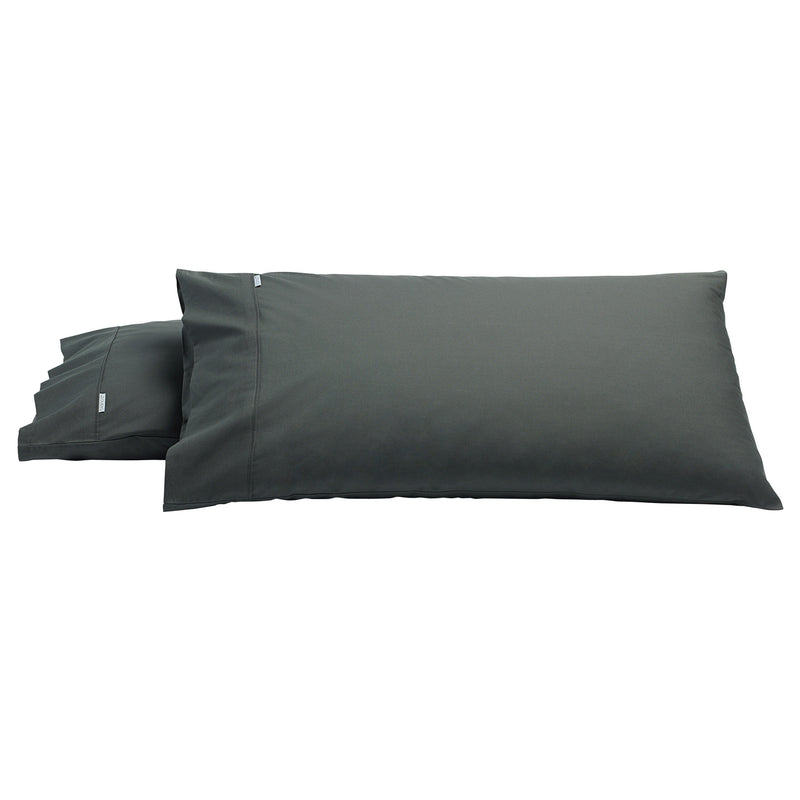 Heston 300TC King Size Pillowcase Pair - Charcoal