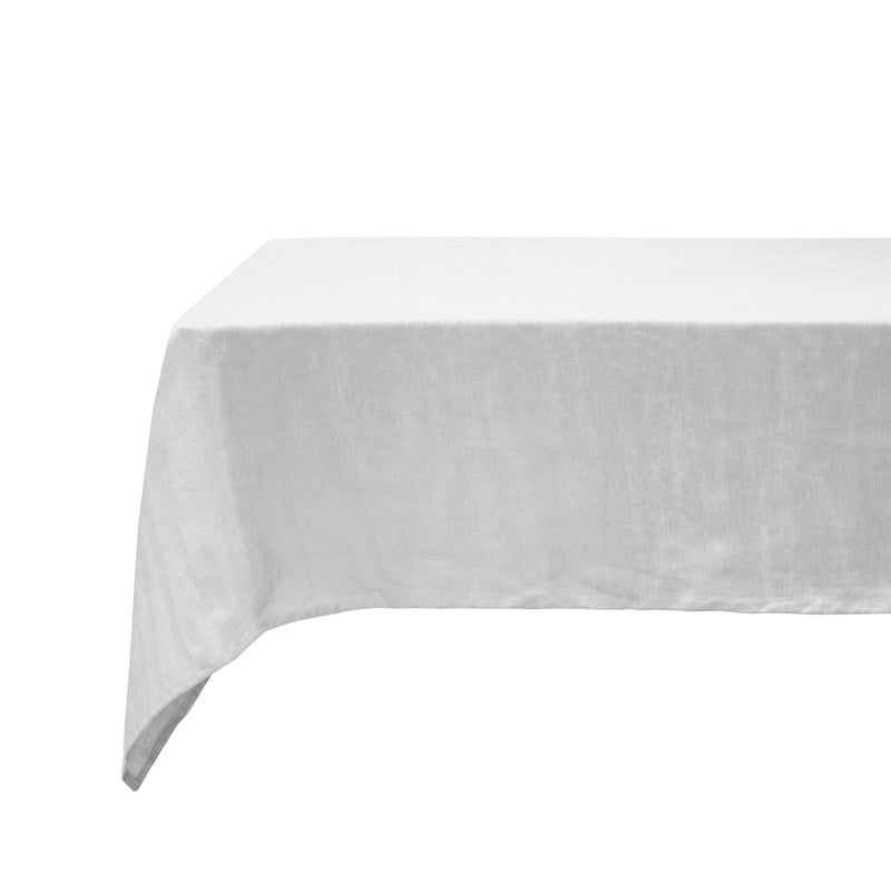 French Flax Linen Tablecloth - Silver