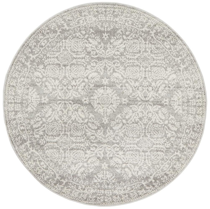 Gwyneth Stunning Silver Round Rug