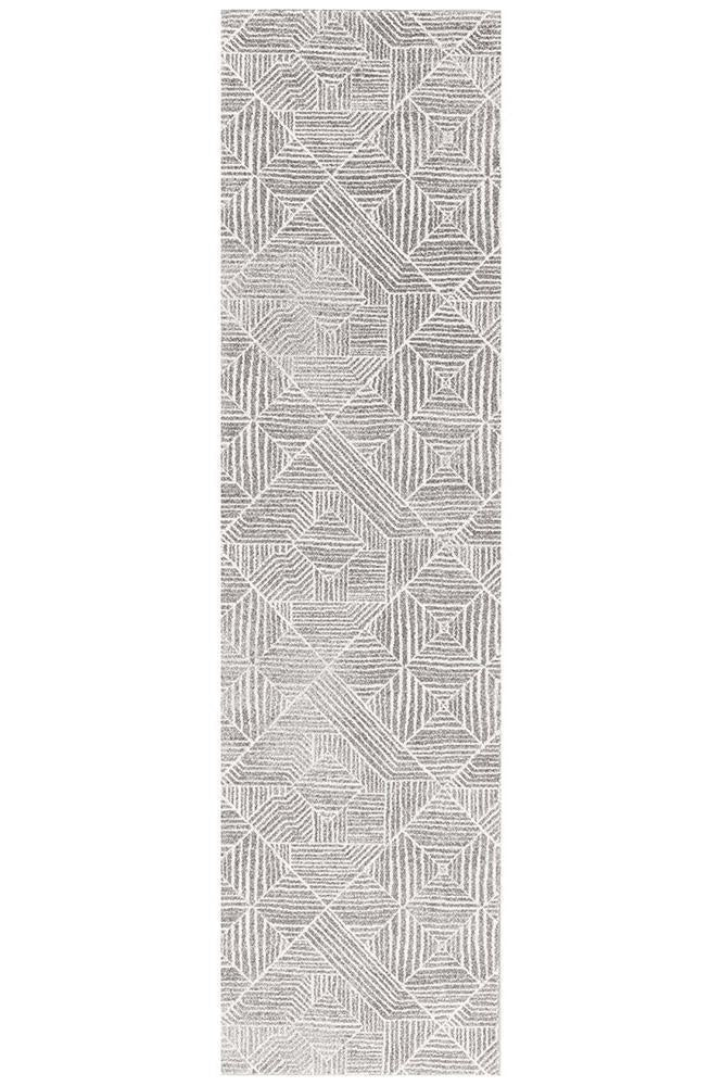 Kenza Contemporary Silver Rug