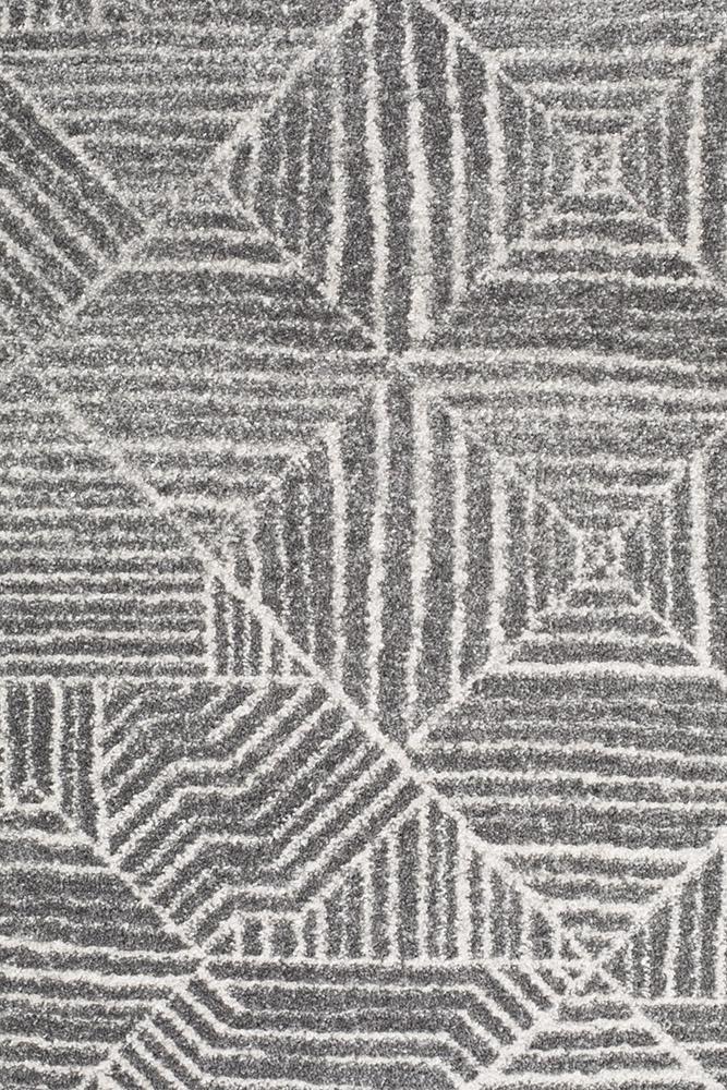 Kenza Contemporary Silver Rug