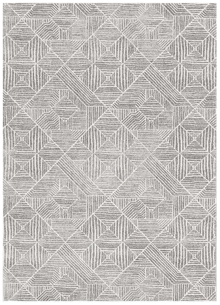 Kenza Contemporary Silver Rug