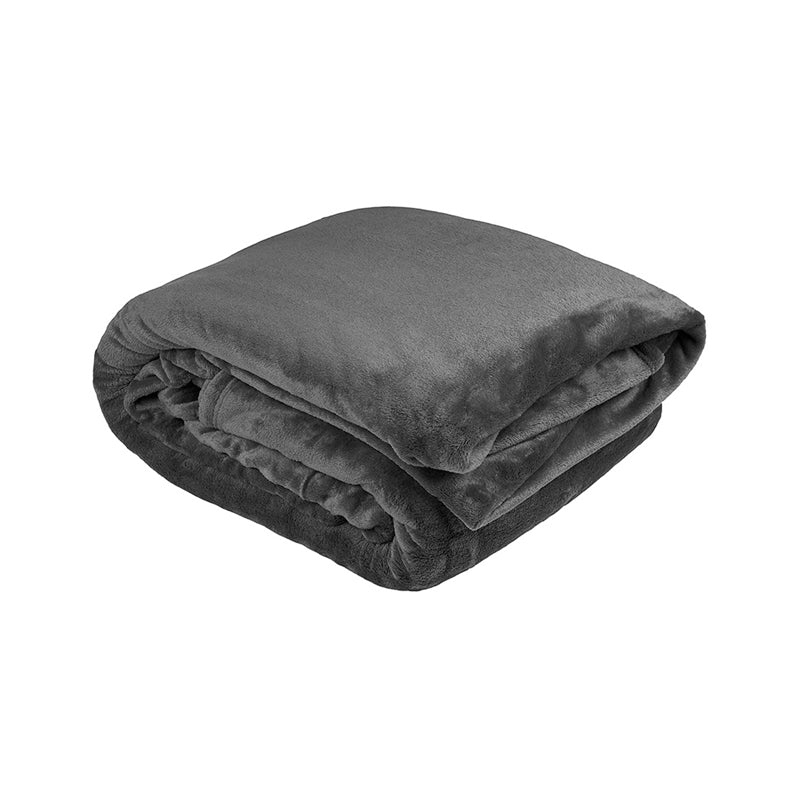 Ultraplush Super Soft Flannel Fleece Blanket - Charcoal