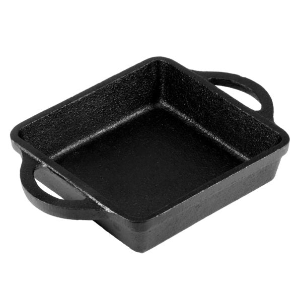 Cast Iron Mini Square Skillet with Handles 120x120mm