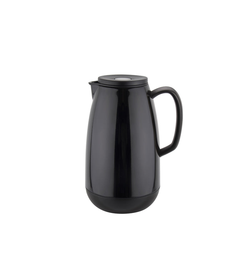 Event Jug 1.0lt Black/Glass Insert, Push Lid