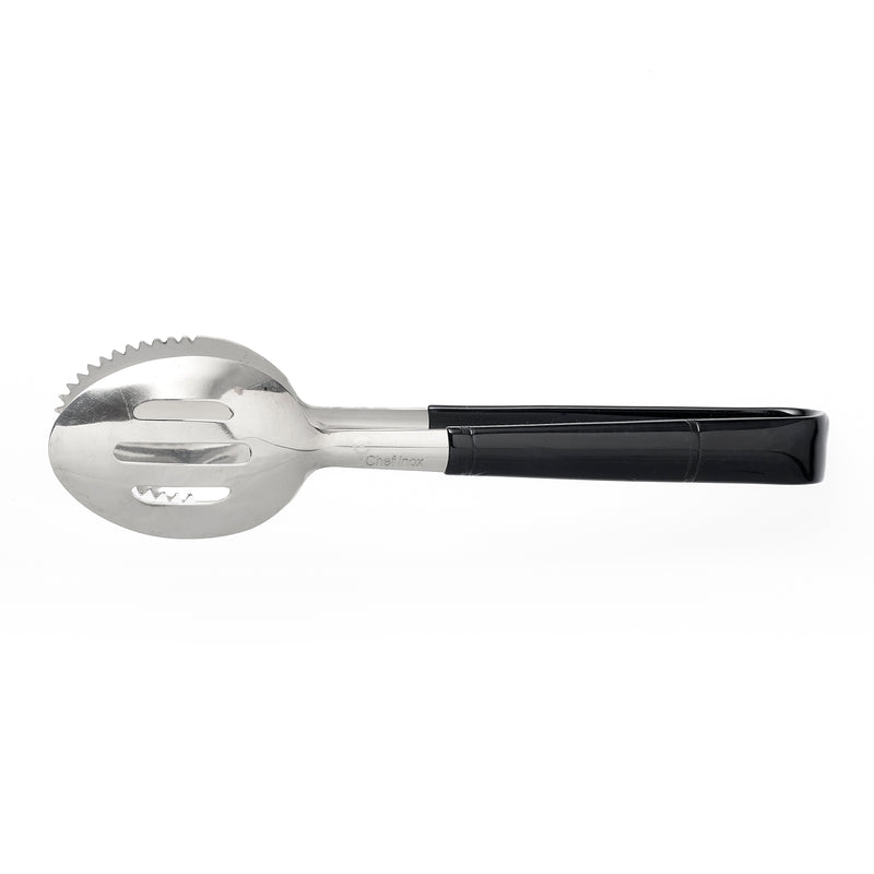 Round Spoon Tongs - One Side Slotted