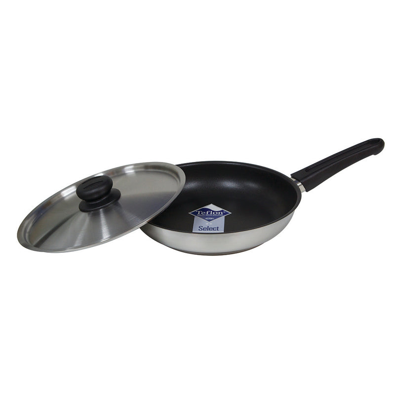 Frypan Non Stick 240x50mm with Lid & Bakelite Handle