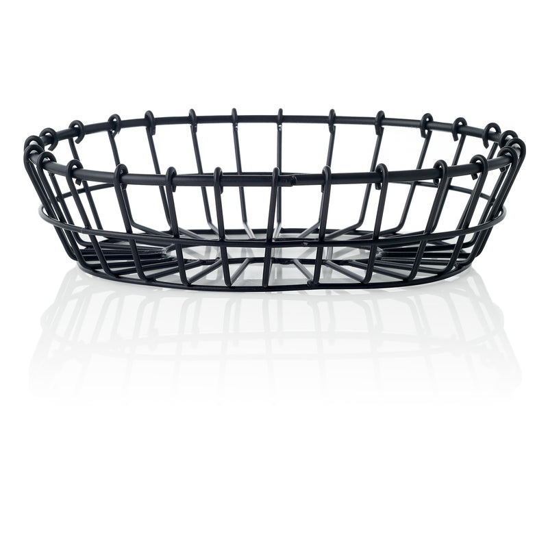 Coney Island Oval Wire Basket, Black 230x155x60mm