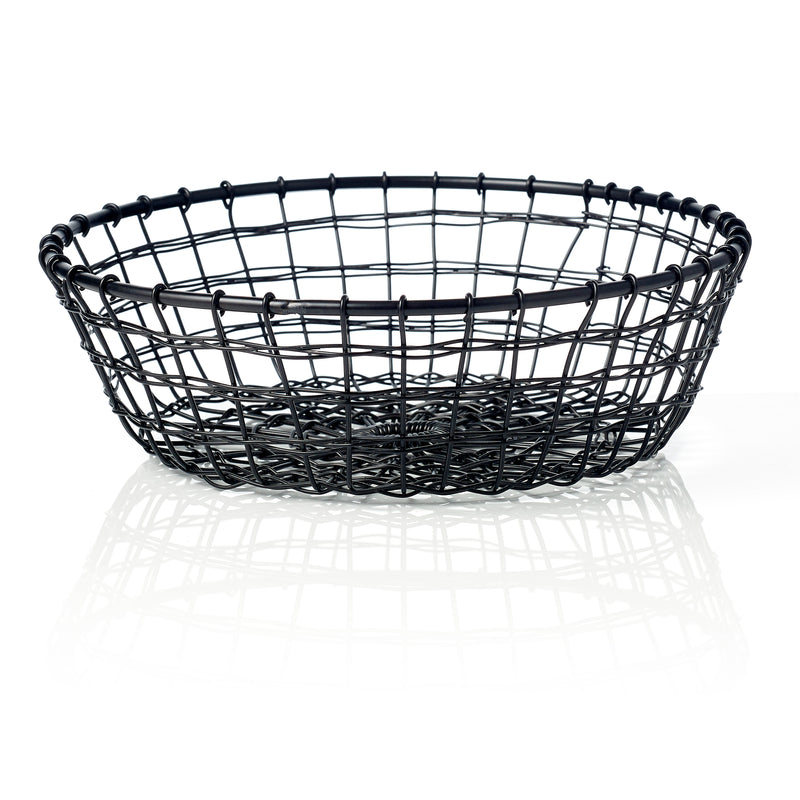 Coney Island Round Serving Basket, Zinc Finish 230x75m