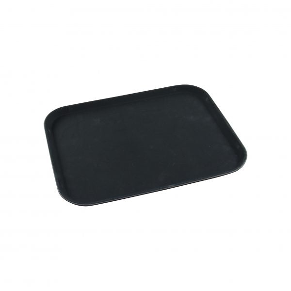 Plastic Non Slip Rectangular Black Tray 405x550mm