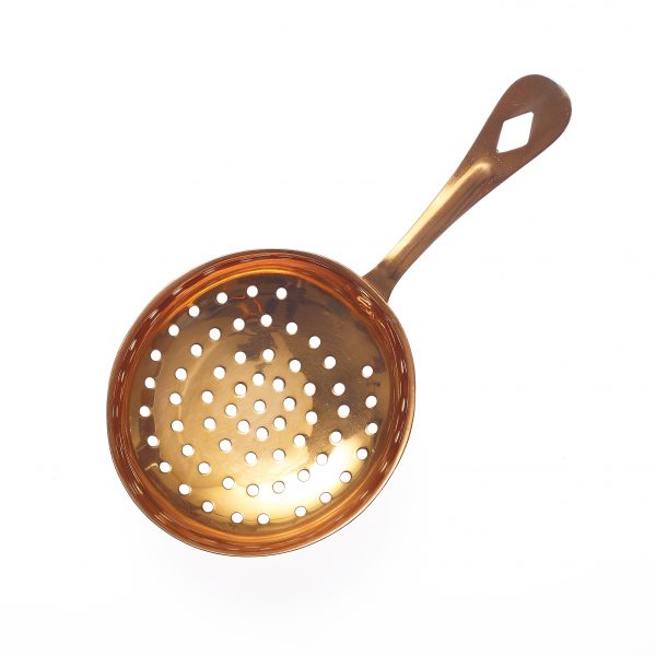 Ice Scoop/Round Julep - Perforated, Copper Plated